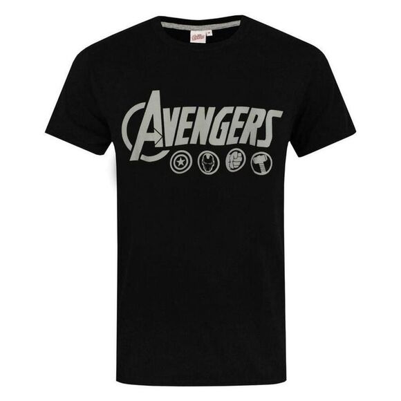 The Avengers Mens Logo Pajama Set / Black/Gray - Picture 1 of 6